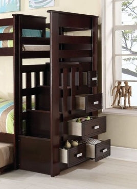 Allentown Espresso Finish Twin/Twin Bunk Bed W/Trundle & Storage - sold by Home Elegance USA