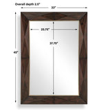 Diamond In The Rough Wood Mirror Gold / Woodtone - Dark Brown by Uttermost - View 7