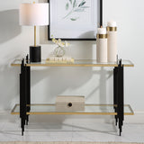 Empire Cityscape Console Table - Gold / Black by Uttermost - View 2