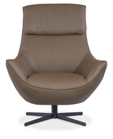 Hughes Swivel Chair - Dark Brown by Hooker Furniture - View 4