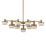 Wedge 12 Light LED Brass Chandelier White / Gold - Gold / White by Uttermost - View 8