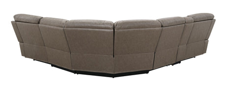 Kantu Brown Synthetic Leather Motion Sectional Sofa - sold by Home Elegance USA