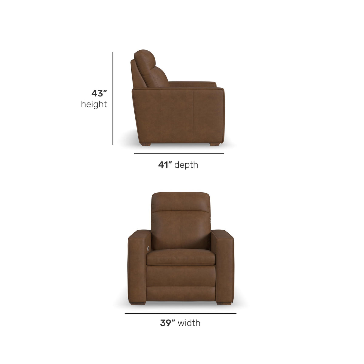 Dutch Power Recliner With Power Headrest & Lumbar - Dark Brown | Flexsteel