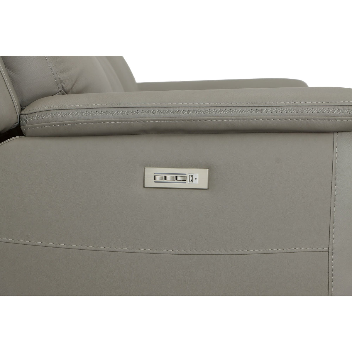 Sawyer Power Reclining Sofa With Power Headrests & Lumbar - Gray | Flexsteel