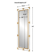Balkan Tall Mirror - Gold by Uttermost - View 7