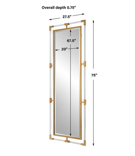 Balkan Tall Mirror - Gold by Uttermost - View 7