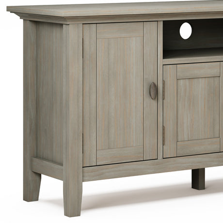 Redmond 72 inch Wide Solid Wood TV Stand in Distressed Grey For TVs up to 80 inches - sold by Home Elegance USA
