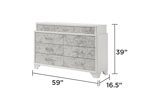Soul Modern Style Queen 5PC Bedroom Set Made with wood in White(NJ Inventory) - sold by Home Elegance USA