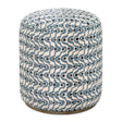 Cas Fabric Ottoman - Blue by Uttermost - View 1