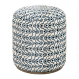 Cas Fabric Ottoman - Blue by Uttermost - View 1