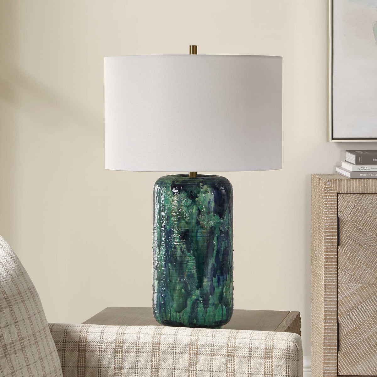 Out Of The Blue Table Lamp - Blue / Green by Uttermost - View 3