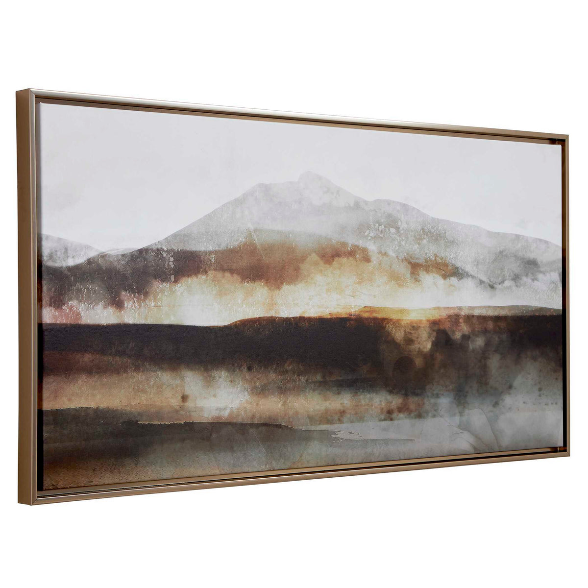 Splash Of Land Framed Canvas - Dark Gray by Uttermost - View 3