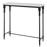 Bourges Marble Console Table - White / Black by Uttermost - View 5