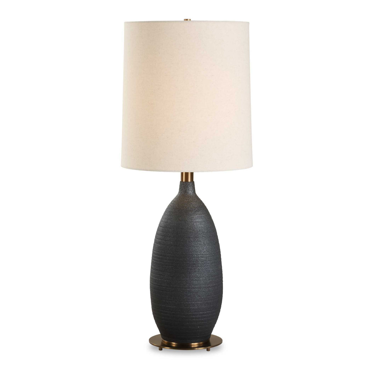 Bower Table Lamp Matt Black - Black / White by Uttermost - View 1
