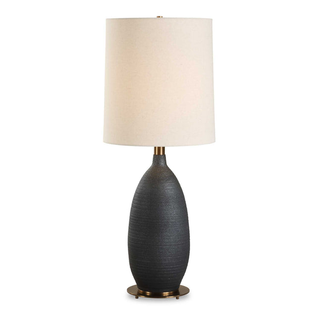 Bower Table Lamp Matt Black - Black / White by Uttermost - View 1