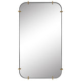 Pali Industrial Iron Mirror - Gold by Uttermost - View 1