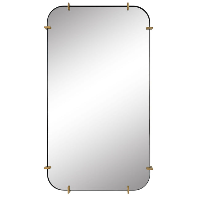 Pali Industrial Iron Mirror - Gold by Uttermost - View 1