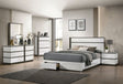 Birsfelden - 4 Piece Queen Bedroom Set - White / Metallic Gray - Wood
