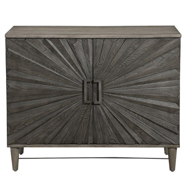 Shield Oak 2 Door Cabinet - Dark Gray by Uttermost - View 1