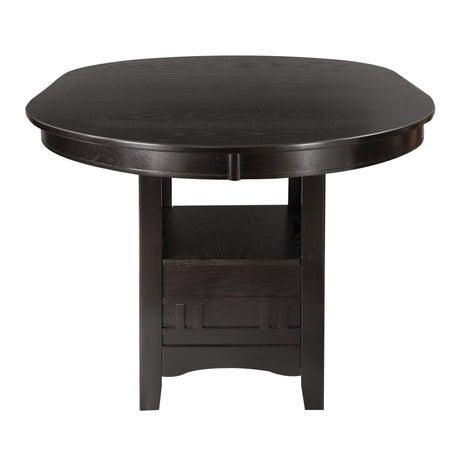 Dark Cherry Finish Counter Height 1pc Dining Table w Extension Leaf and Storage Base Traditional Design Dining Room Furniture - B01167864 - Home Elegance USA - 4