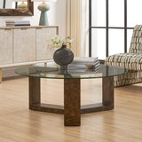 Ignis Round Glass Coffee Table Brown / Woodtone - Dark Brown by Uttermost - View 3