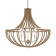 Lovelock 4 Light Rope Empire Chandelier - Light Brown by Uttermost - View 1