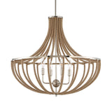 Lovelock 4 Light Rope Empire Chandelier - Light Brown by Uttermost - View 1