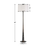 Tallarico Brass & Marble Floor Lamp Black / Bronze / Brown - Black / Dark Brown by Uttermost - View 8