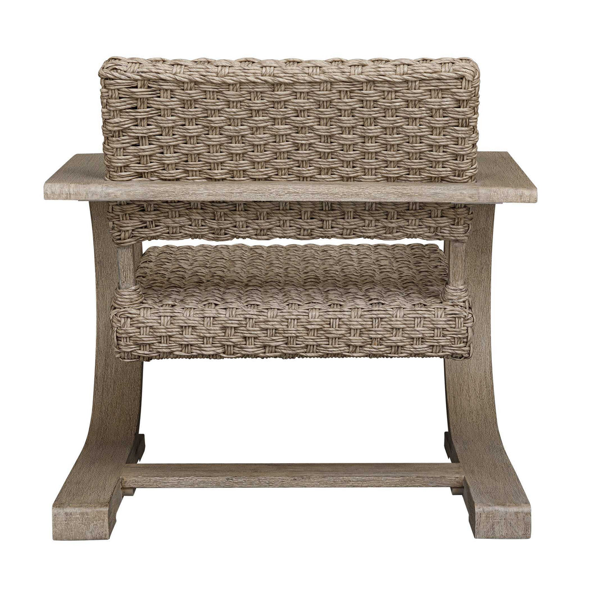 Rehema Outdoor Wicker Lounge Chair - Gray by Uttermost - View 6