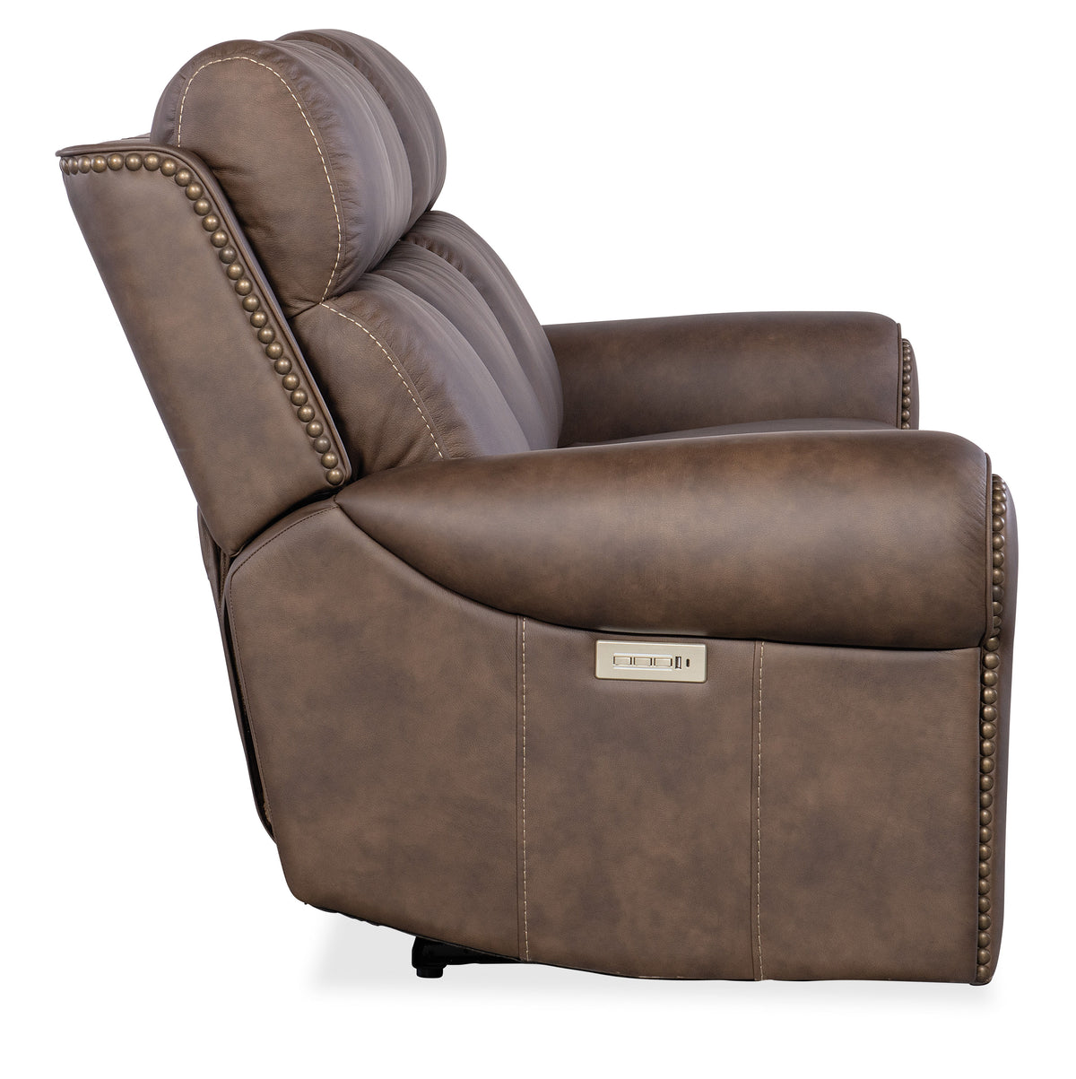 Duncan Power Sofa With Power Headrest & Lumbar - Dark Brown by Hooker Furniture - View 7