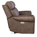 Duncan Power Sofa With Power Headrest & Lumbar - Dark Brown by Hooker Furniture - View 7
