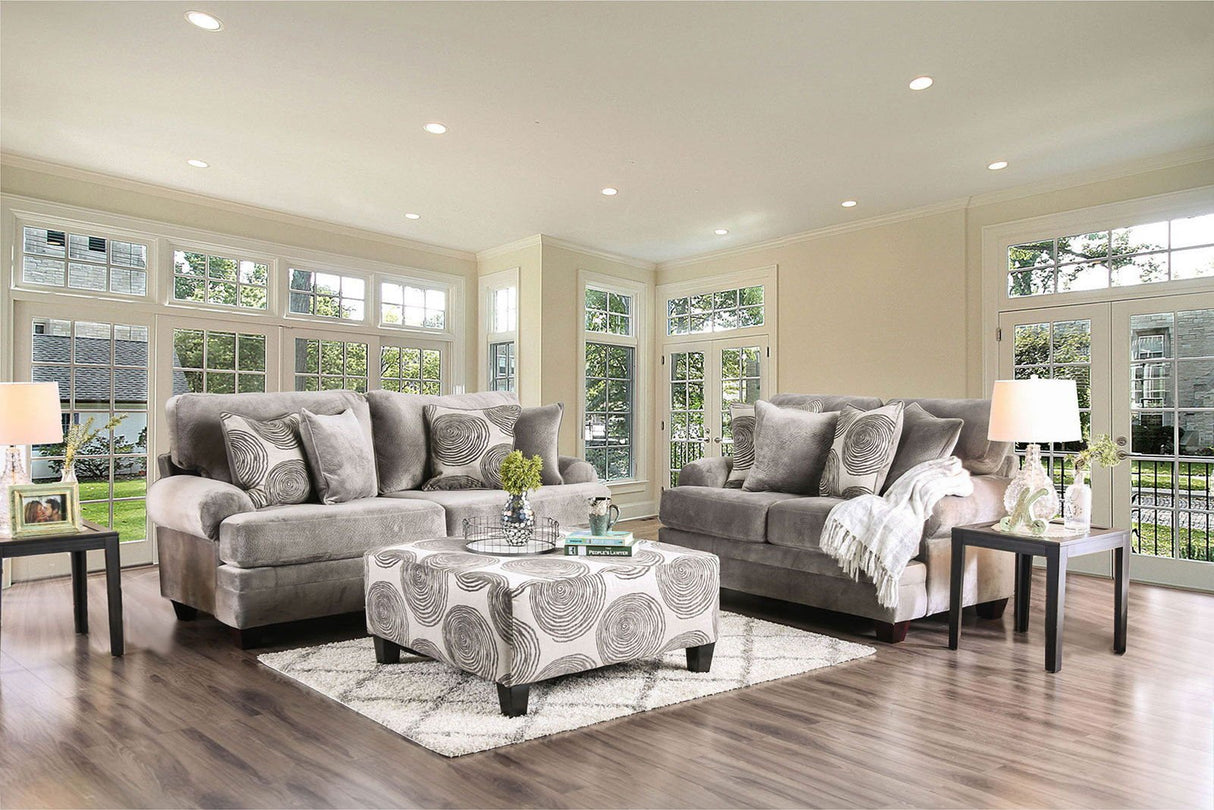 Bonaventura - Sofa - Gray / Pattern | Home Elegance USA