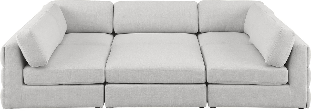 Beckham - Modular Sectional 6 Piece - Beige - Fabric | Home Elegance USA