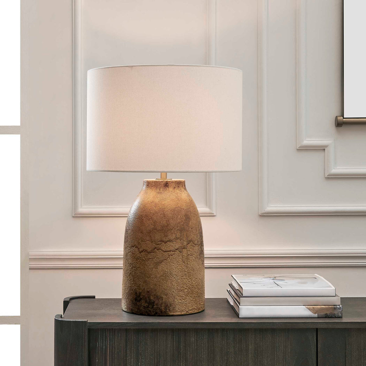 Harris Table Lamp Mottled Brown - Dark Brown by Uttermost - View 2