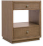 Sonnet Two-Drawer Nightstand - Dark Gray / Light Brown by Hooker Furniture - View 1