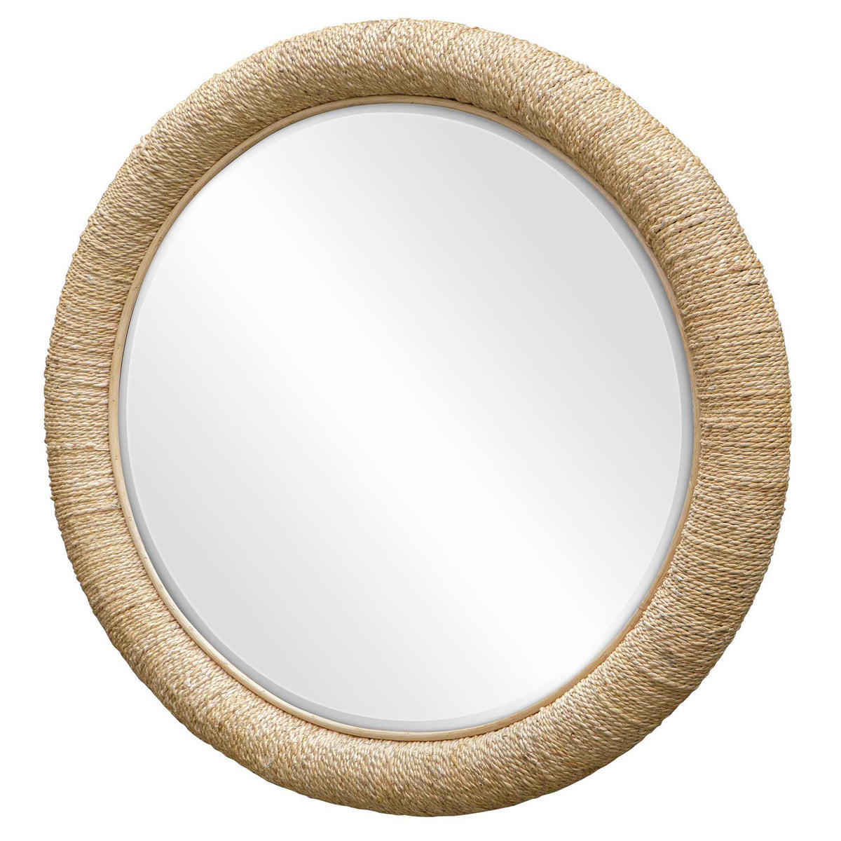 Mariner Round Mirror - Light Brown by Uttermost - View 4