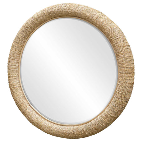 Mariner Round Mirror - Light Brown by Uttermost - View 4