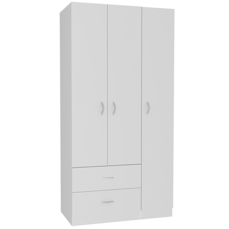 Eureka Three Door Armoire, Two Drawers, Rod - sold by Home Elegance USA
