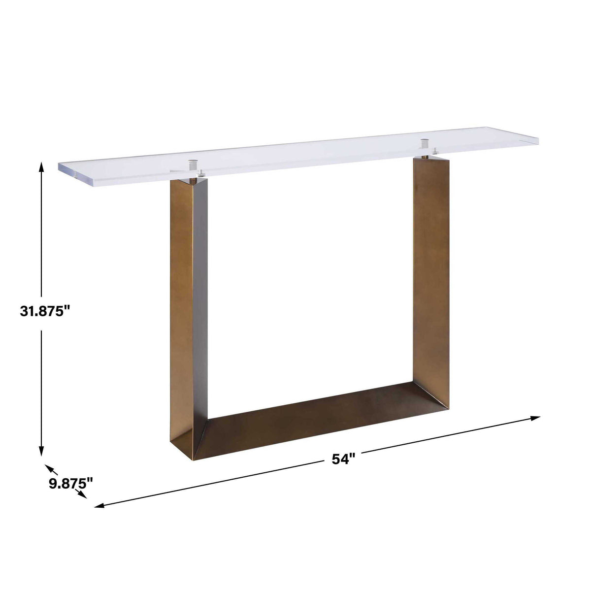 McElroy Modern Console Table - Bronze by Uttermost - View 8
