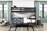 Twin over Full Bunk Bed 1pc Classic Dark Brown Finish Youth Bedroom Furniture Durable Wood - sold by Home Elegance USA
