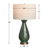 Colestin Table Lamp Deep Green - Dark Green by Uttermost - View 6