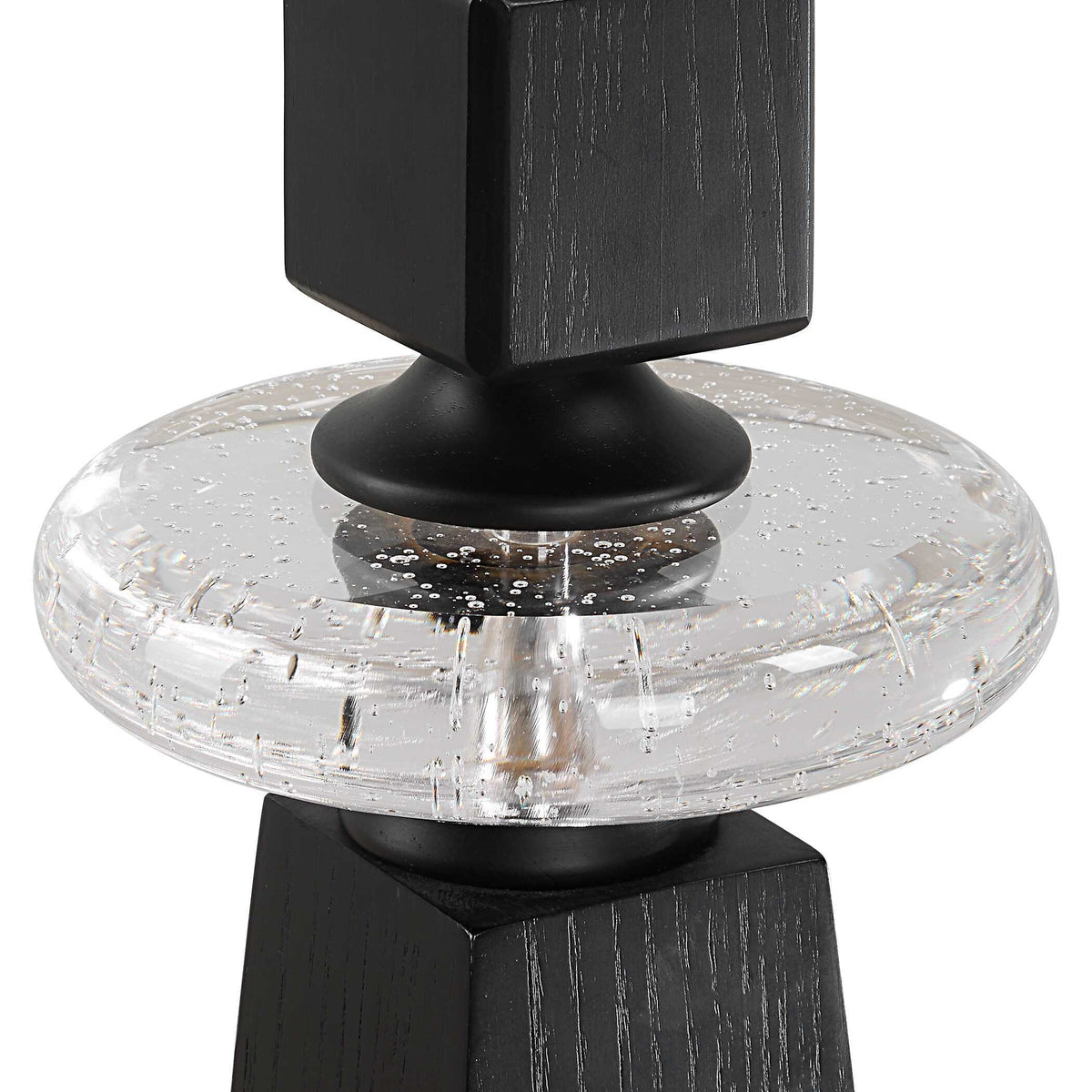 Ebon Glow Floor Candleholders (Set of 2) - Black by Uttermost - View 5