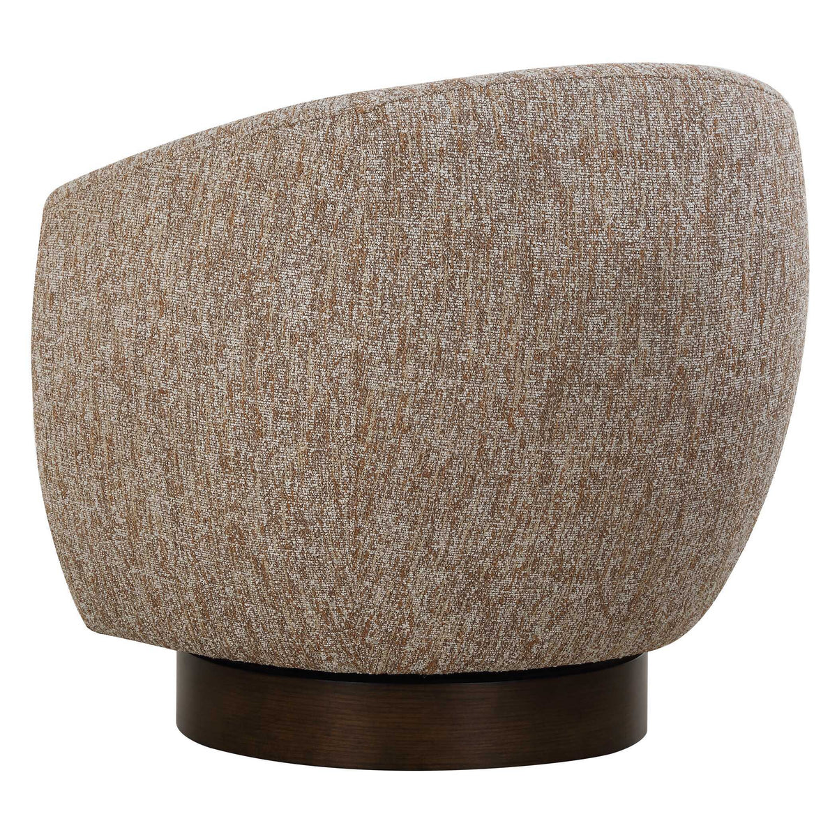 Dunes Fabric Swivel Chair - Light Brown by Uttermost - View 6