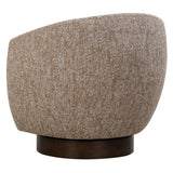 Dunes Fabric Swivel Chair - Light Brown by Uttermost - View 6