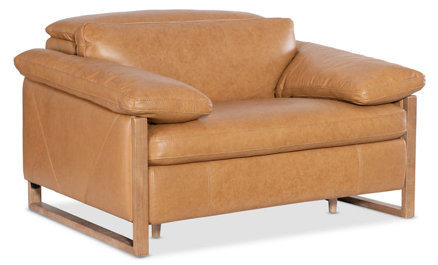 Jericho Power Recliner With Power Headrest - Light Brown by Hooker Furniture - View 1