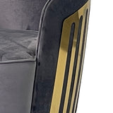 Smoky Grey and Gold Sofa Chair - Home Elegance USA