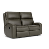Rio Transitional Leather Reclining Loveseat | Flexsteel