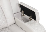 Benz LED & Power Reclining Loveseat Made With Faux Leather in Ice - 659436352759 - Home Elegance USA - 6