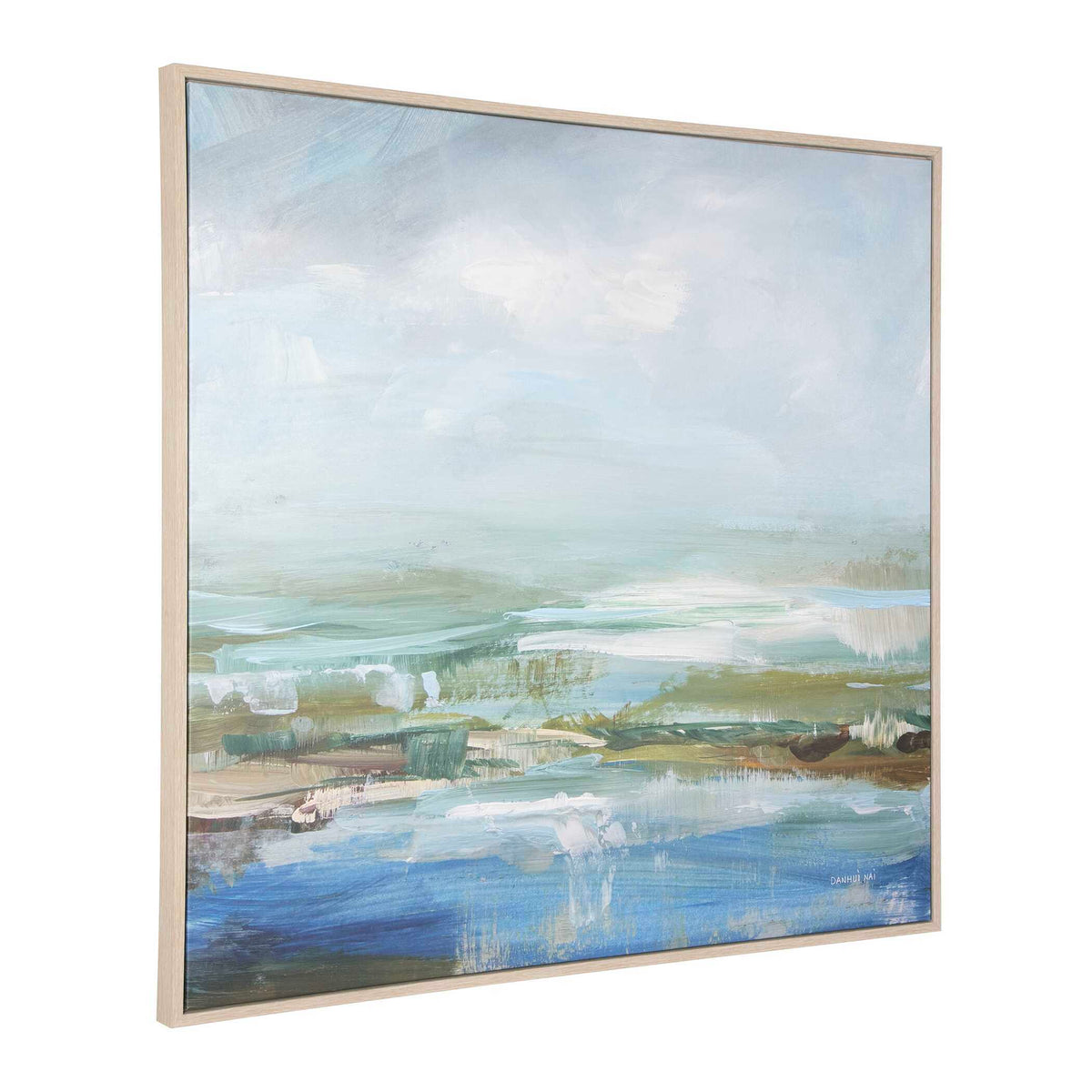 Lush Valley Framed Canvas - Light Blue by Uttermost - View 4