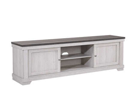 1pc Contemporary Entertainment Console TV Stand Weathered Wood Finish Living Room Furniture - sold by Home Elegance USA